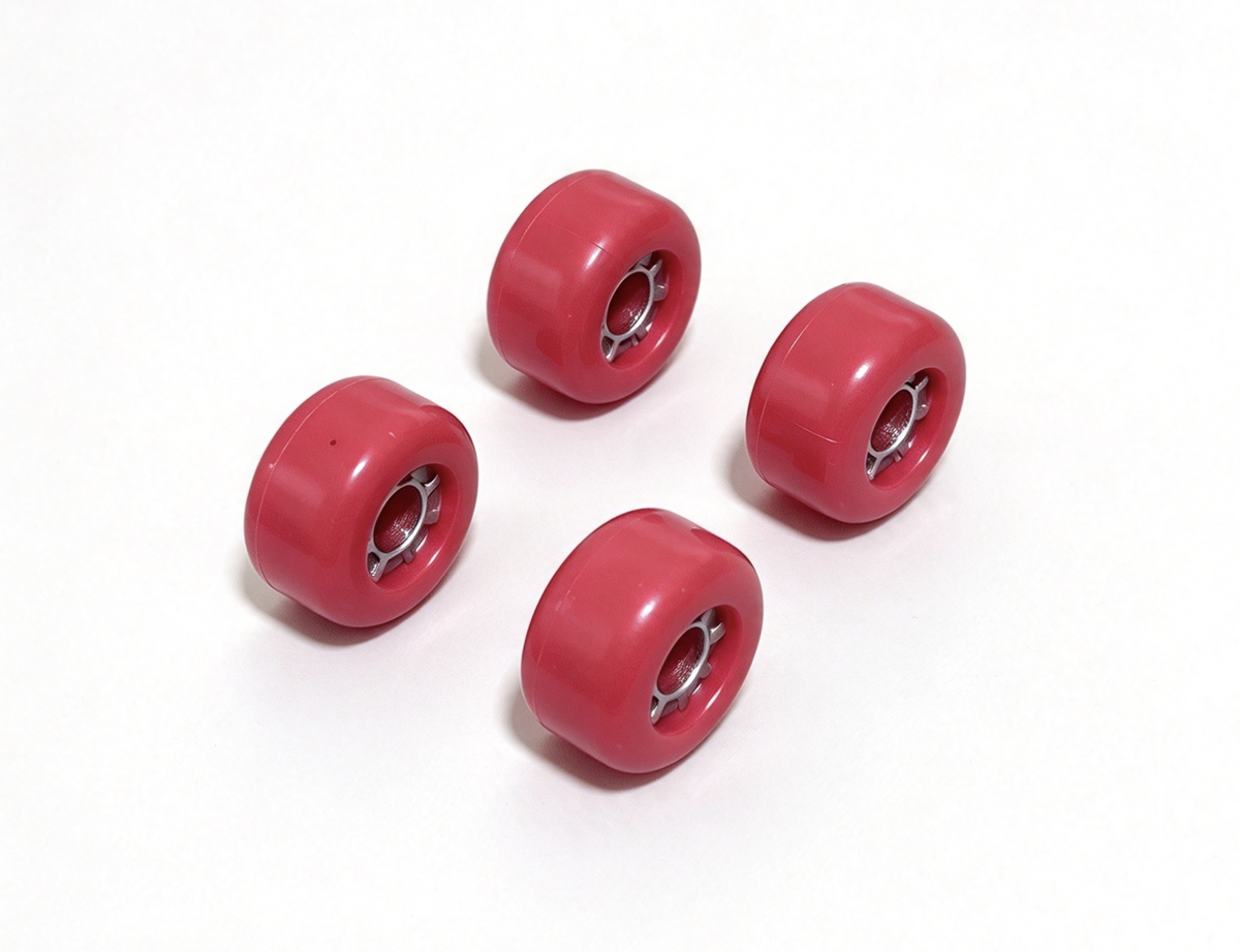 Red Skateboard Wheel Set 4Pcs For 18'' Doll Skate Park Set