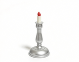 Silver Candlestick With Candle For 18'' Doll