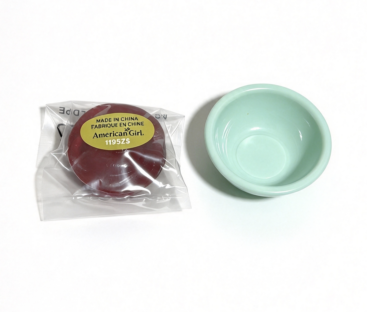 Bowl With Red Puree Food FOR 18'' DOLL Dining Accessory