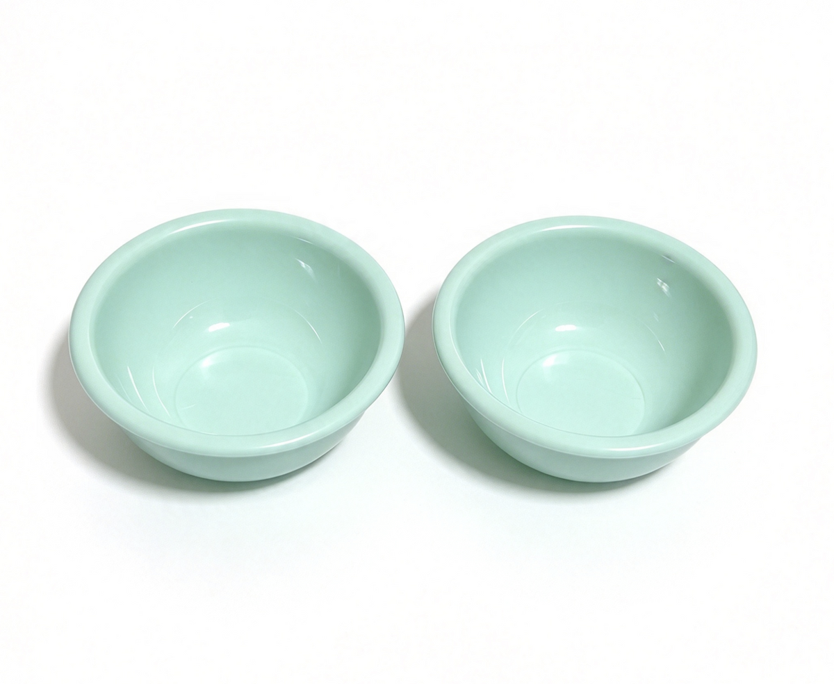 2Pcs Light Green Bowls FOR 18'' DOLL Pizza Party