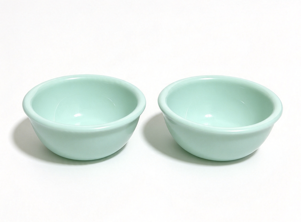 2Pcs Light Green Bowls FOR 18'' DOLL Pizza Party