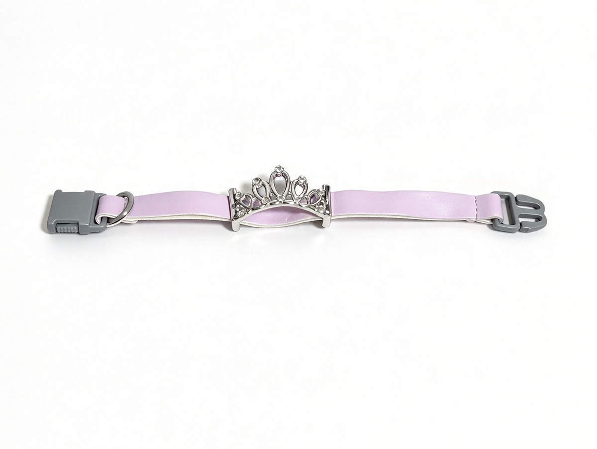Jeweled Pink Silver Collar for 18'' Doll Pet Puppy Dog