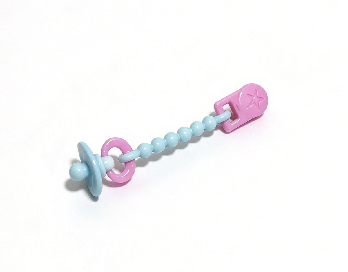 Beaded Clip With Pacifier FOR Bitty Baby Doll