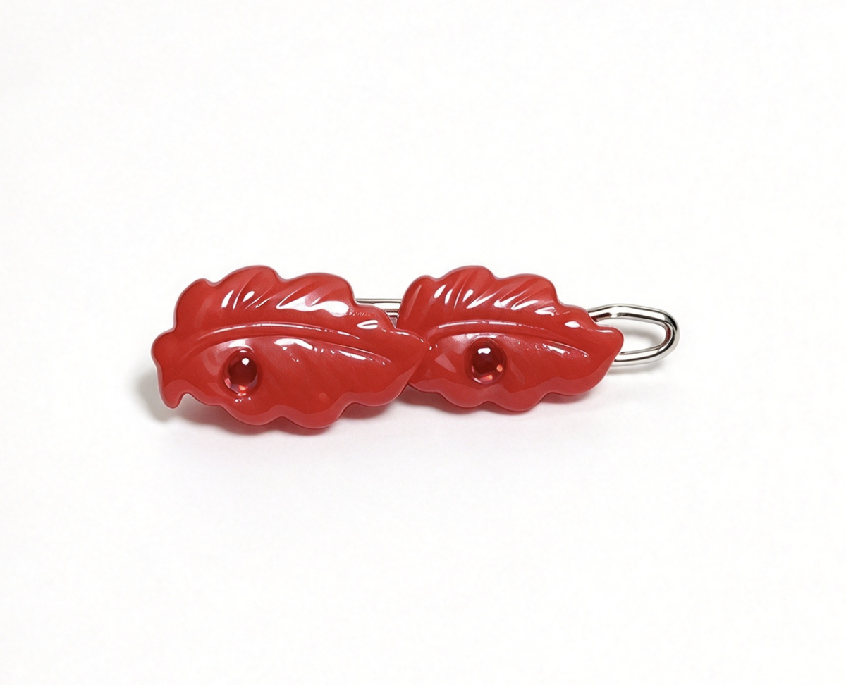 Red Leaf Hair Clip FOR 18'' DOLL Hair Accessory
