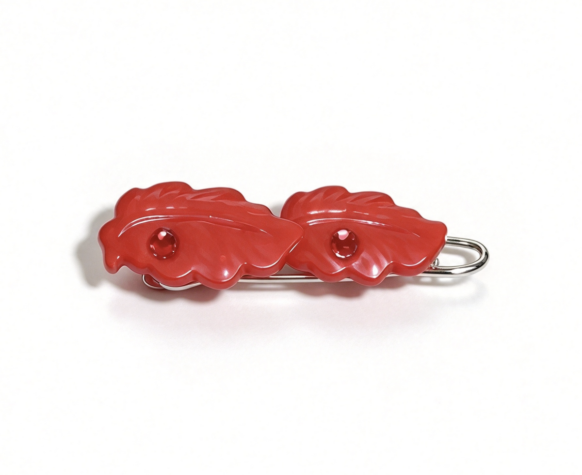 Red Leaf Hair Clip FOR 18'' DOLL Hair Accessory