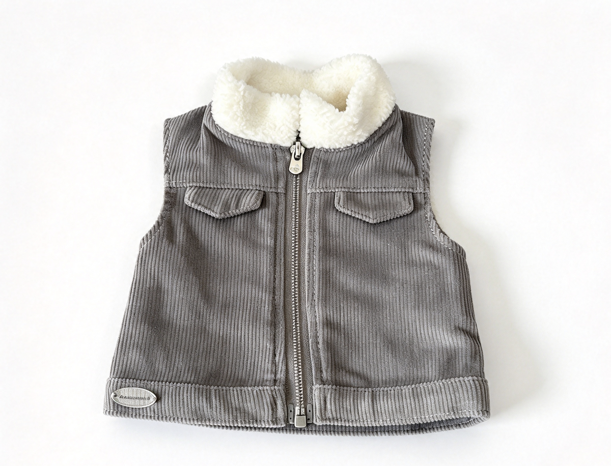Zip-Front Corduroy Vest FOR 18'' DOLL Casual & Cool Accessories