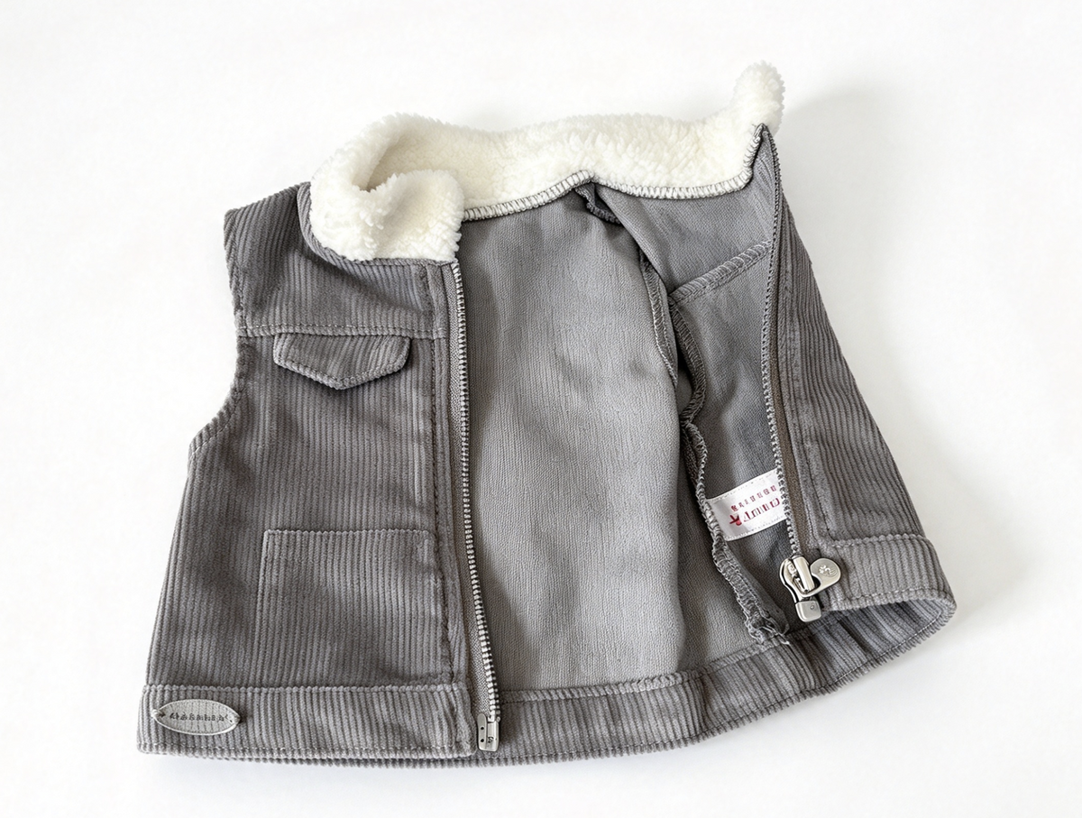 Zip-Front Corduroy Vest FOR 18'' DOLL Casual & Cool Accessories