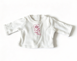 White Flower T-Shirt Only FOR 18'' DOLL Ready For Fun Outfit