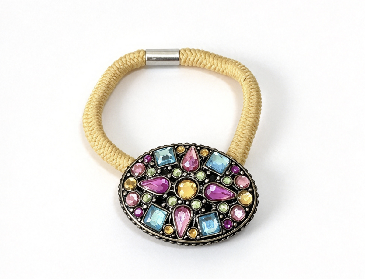 Colorful Rhinestone Cord Hair Tie FOR 18'' Doll Headband