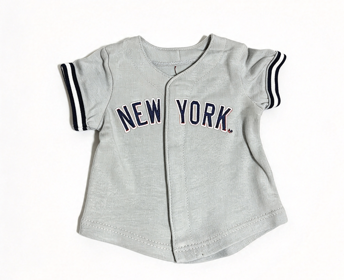 Gray Uniform Baseball Jersey FOR 18'' Doll