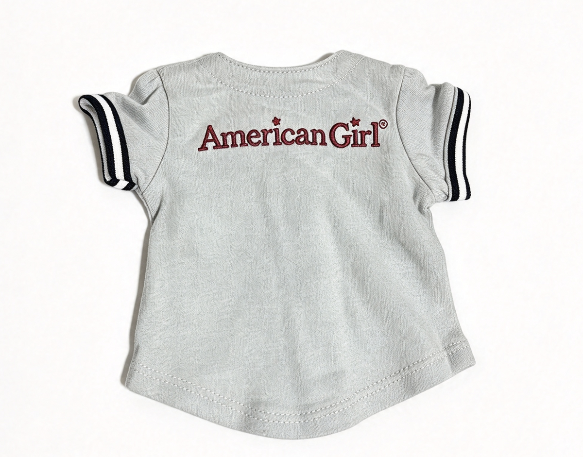 Gray Uniform Baseball Jersey FOR 18'' Doll