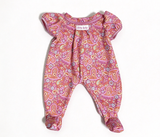 Footed Pink Paisley Heart Sleeper FOR 15'' Doll