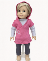 Just Like You Star Hoodie Meet Outfit FOR 18'' DOLL