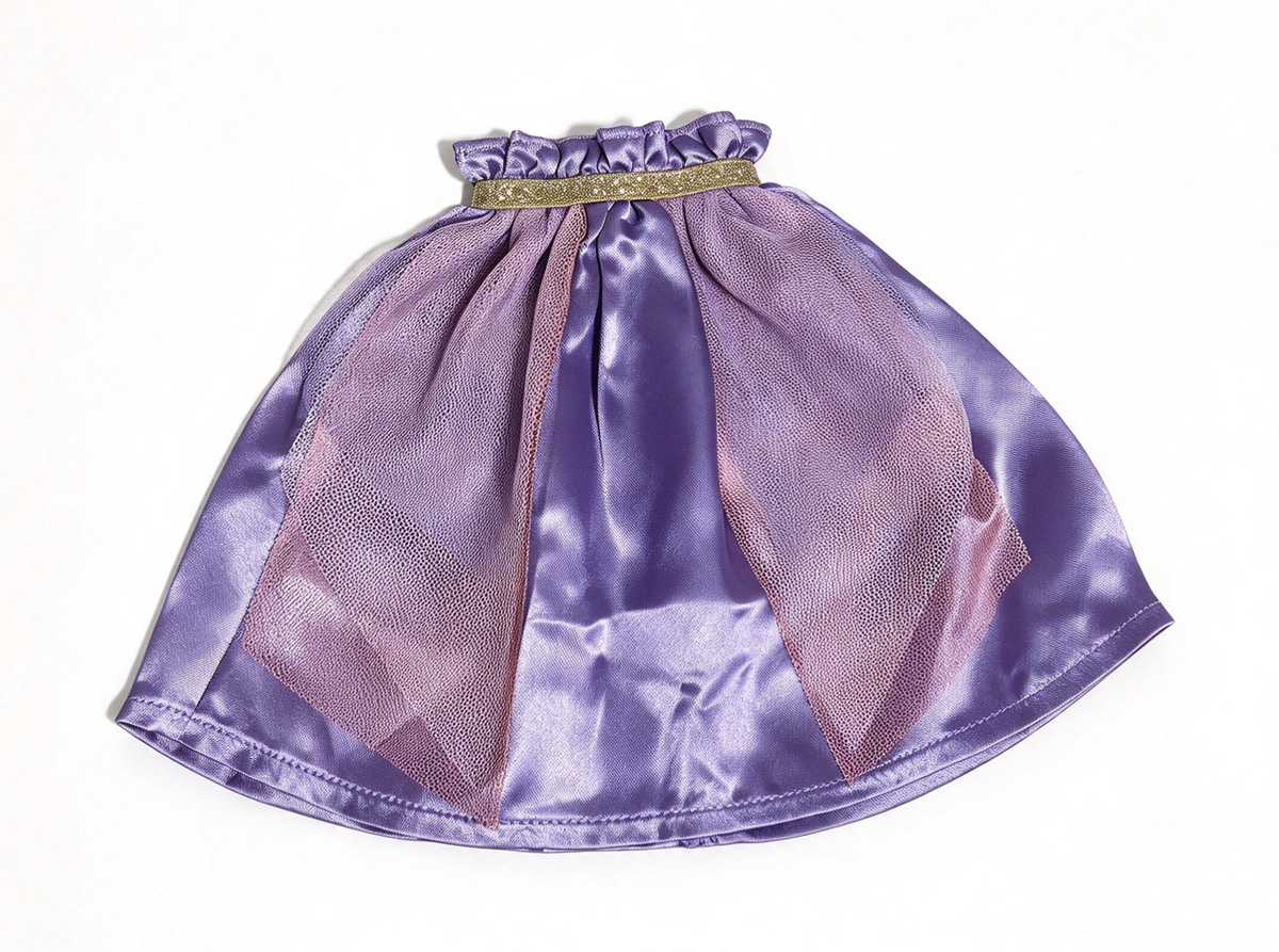 Purple Satin Tulle Skirt FOR 14.5'' DOLL