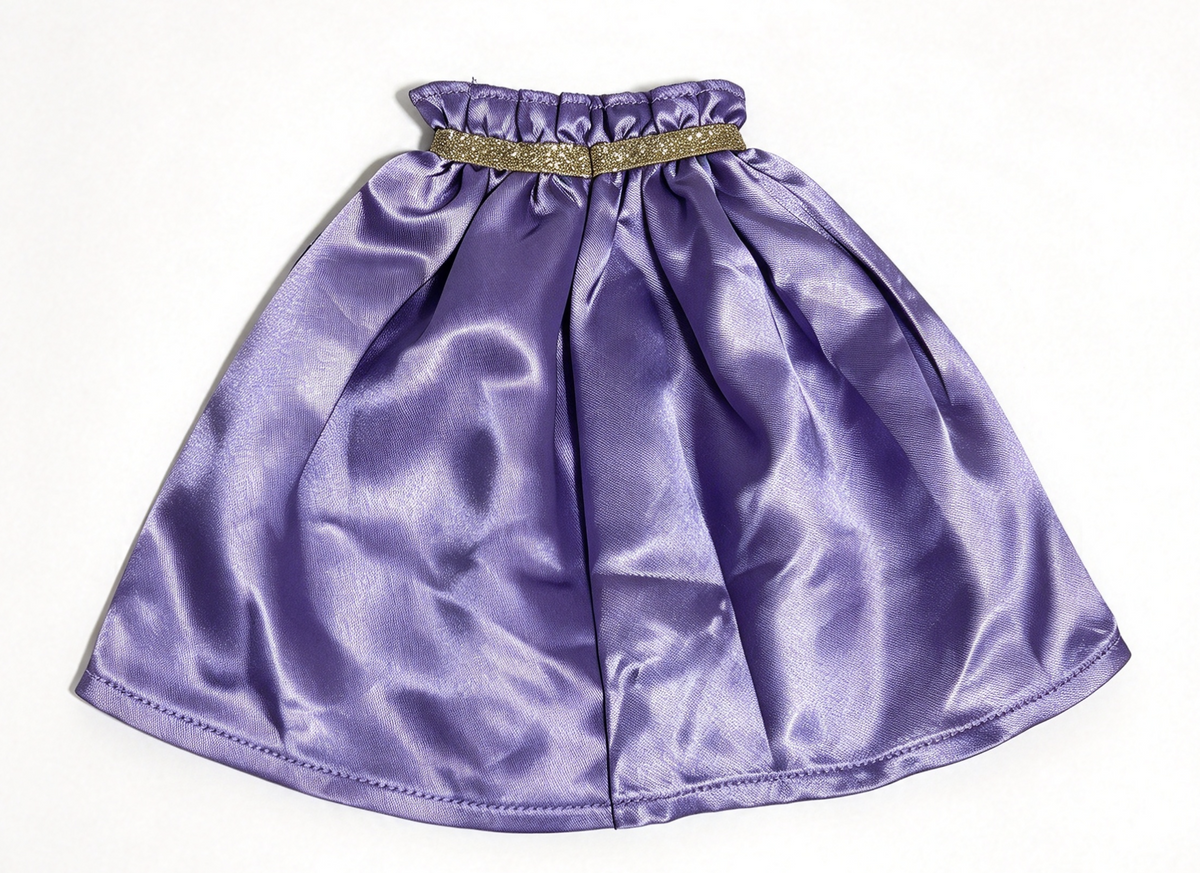 Purple Satin Tulle Skirt FOR 14.5'' DOLL