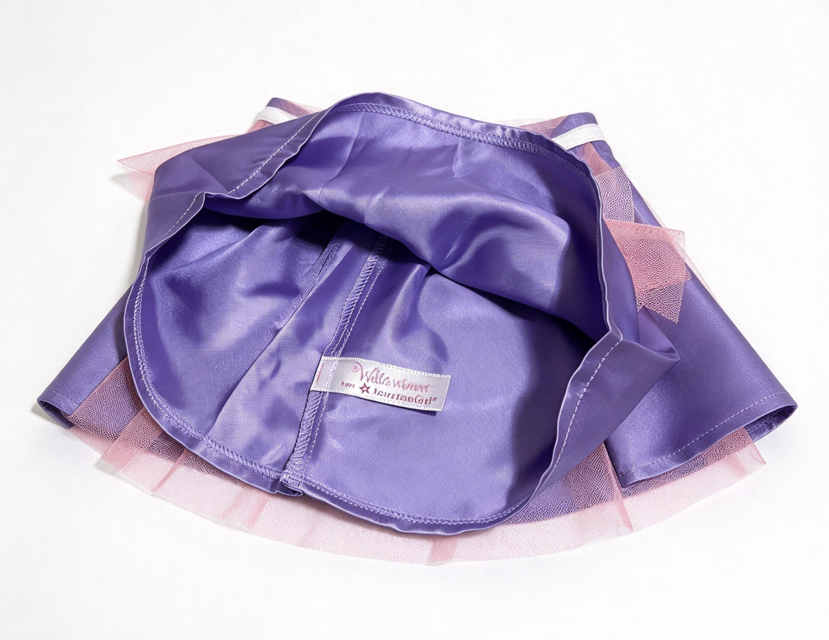 Purple Satin Tulle Skirt FOR 14.5'' DOLL