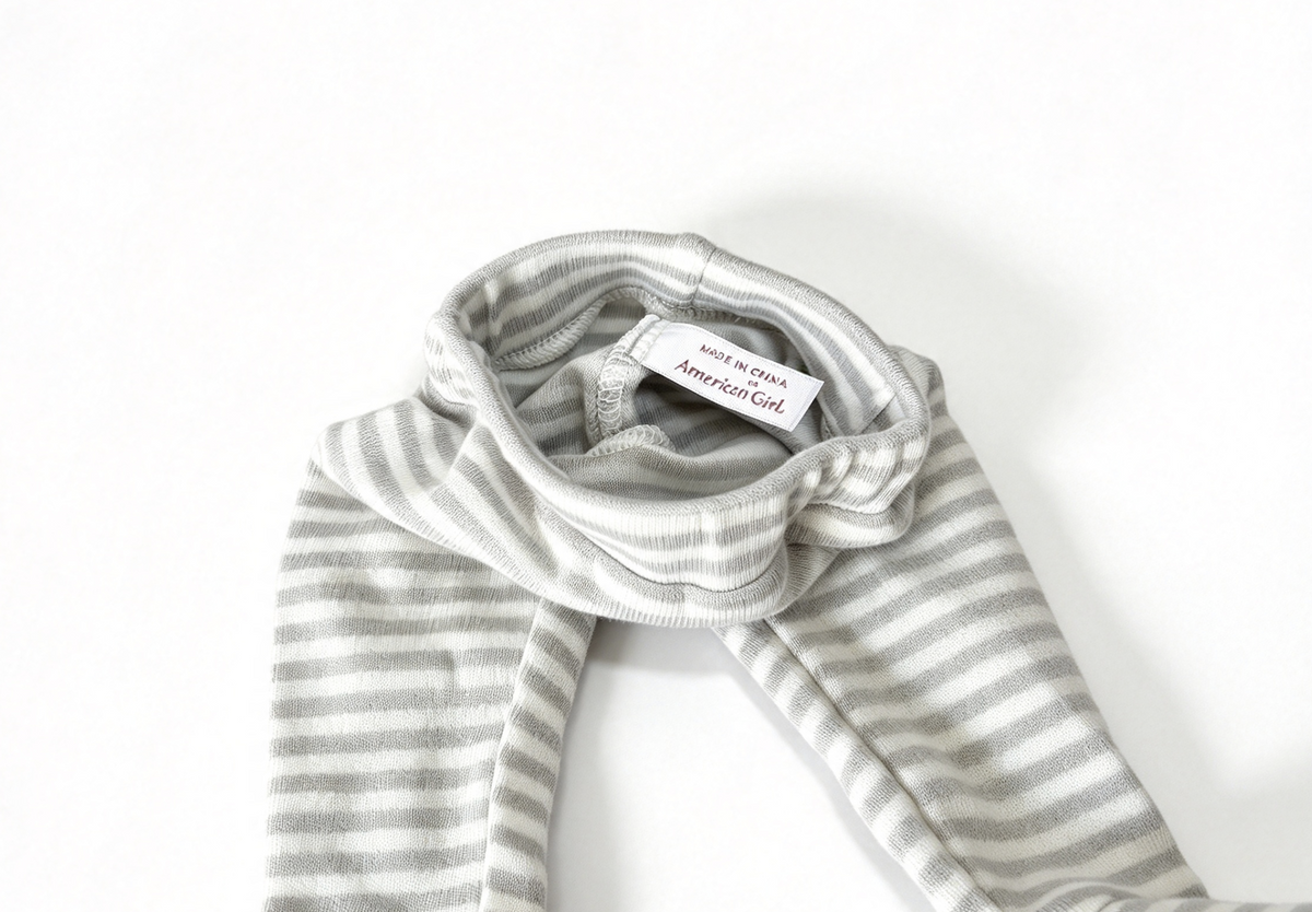 Two-Tone Striped Footed Pants FOR 15'' DOLL