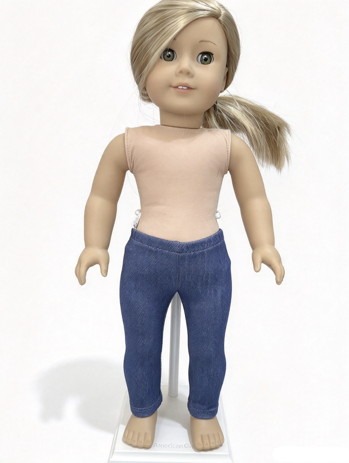 Denim Look Elastic Waist Pants FOR 18'' DOLL