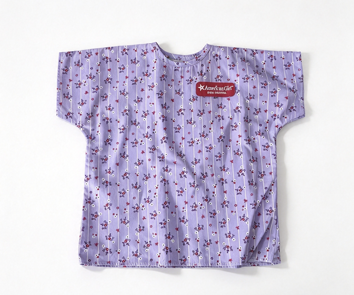 Purple Floral Hospital Gown FOR 15'' DOLL