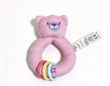 4" Plush Rattle Toy Teddy Bear & Rings Accessory FOR 18'' DOLL