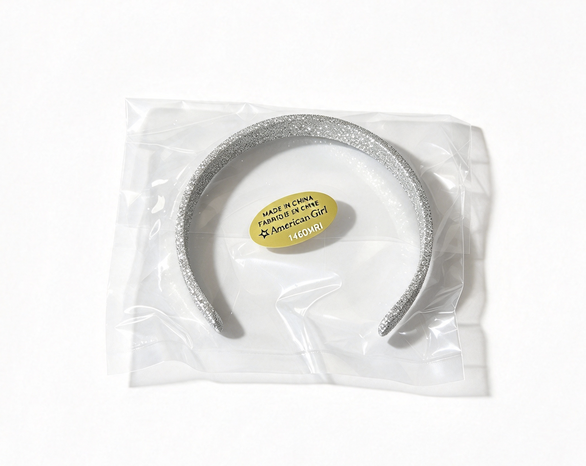 Silver Glitter Headband FOR 18'' DOLL Star Snow Outfit
