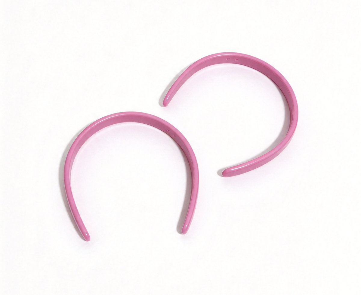2Pcs Thin Pink Plastic Headband For 18'' Doll