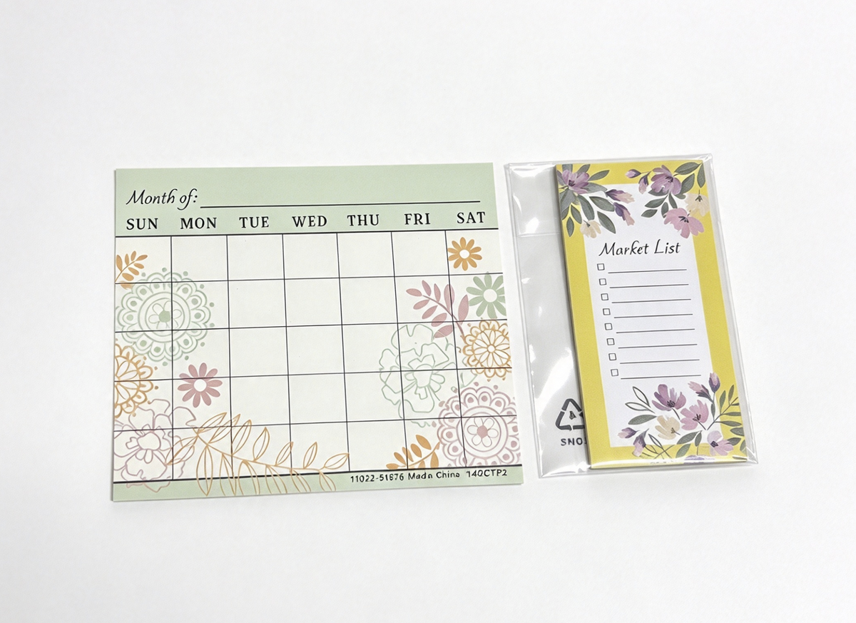 Kitchen Paper Grocery Lists & Meal-Planning Calendar For 18'' Doll
