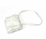 White Faux Fur Muff For 18'' Doll Winter Coat Outfit