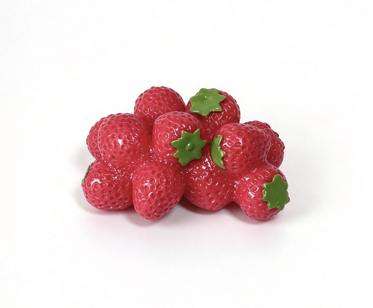 Strawberries For 18'' Doll Waffle Breakfast Set