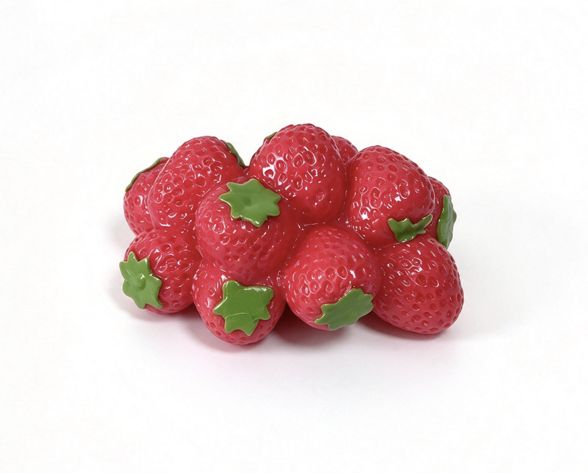Strawberries For 18'' Doll Waffle Breakfast Set