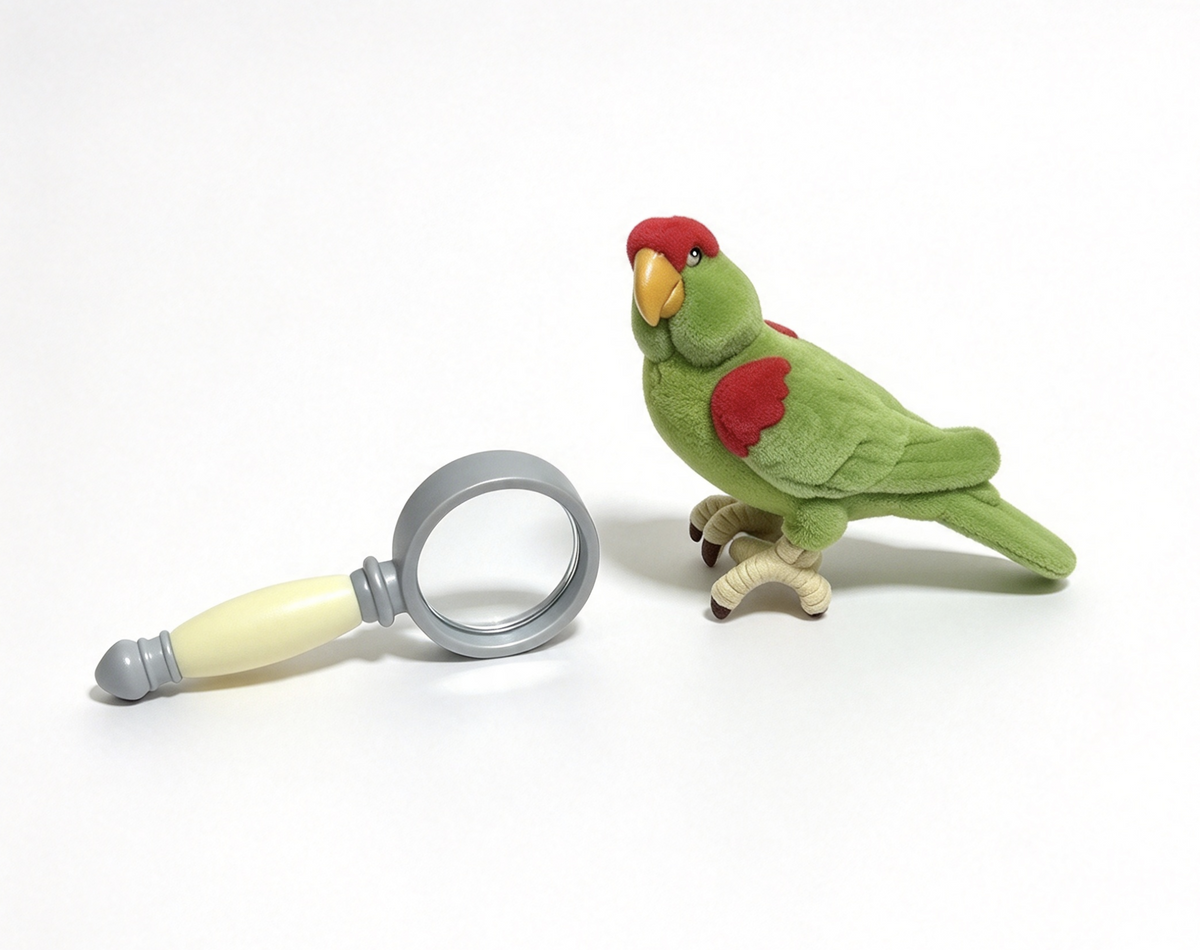 Parrot & Magnifying glass for 18'' doll Cecil Parrot Game Set
