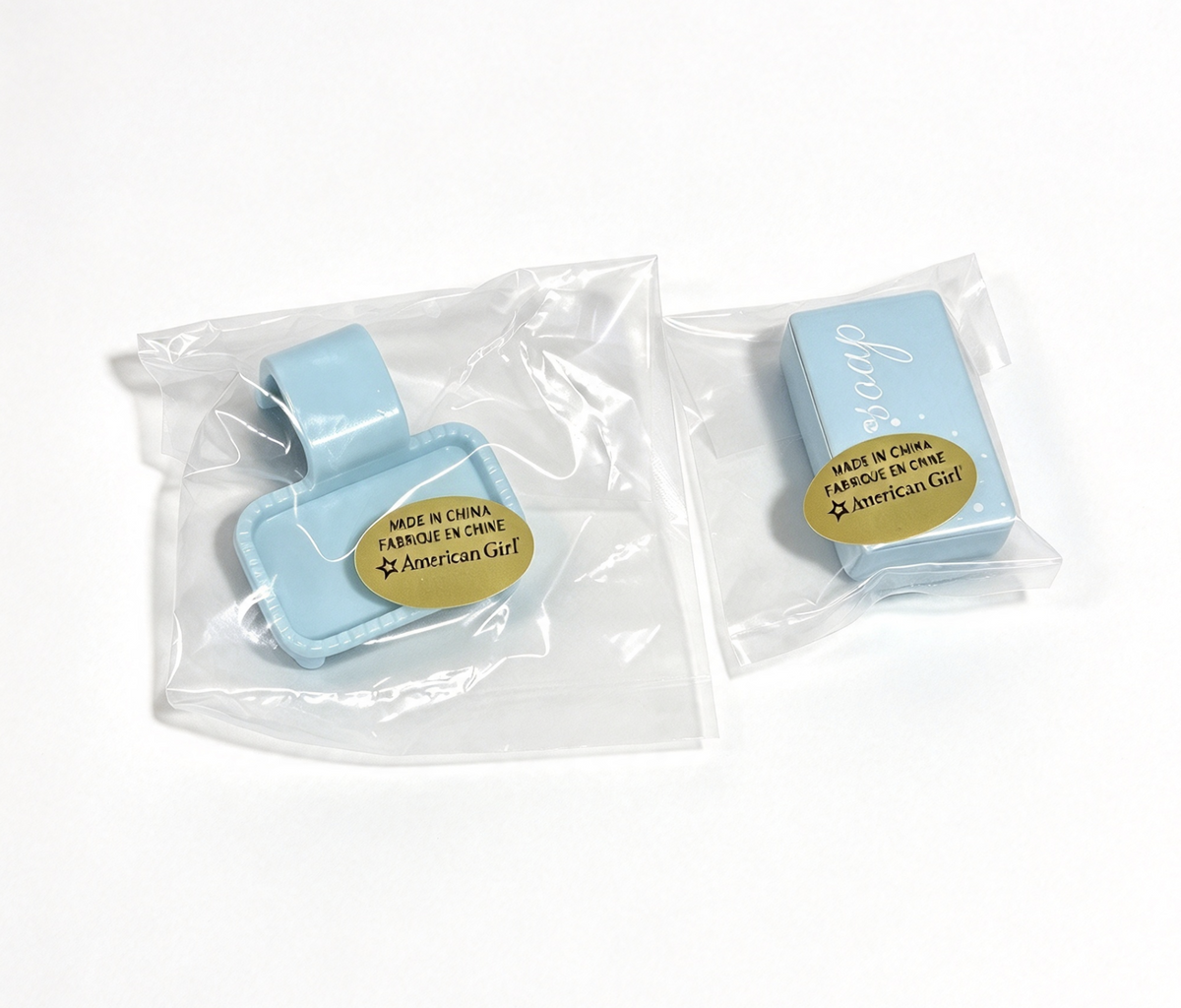 Bar Of Soap & Dish For 18'' Doll Bubble Bathtub Bathroom