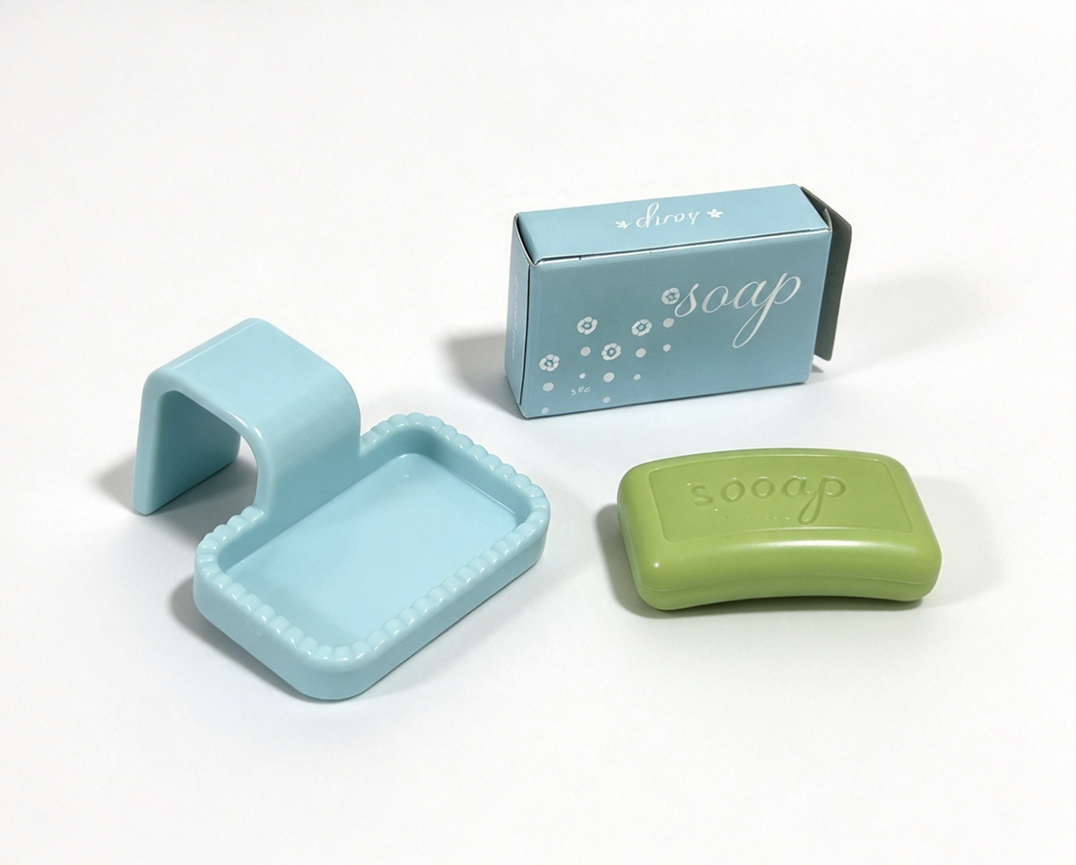 Bar Of Soap & Dish For 18'' Doll Bubble Bathtub Bathroom
