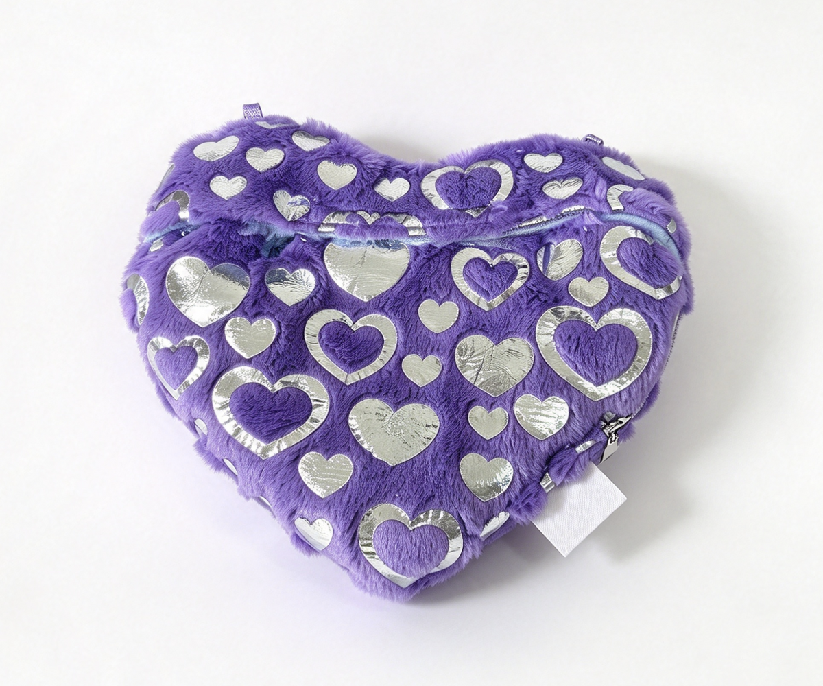 Doll Cutie Reveal Plush Purse Heart Carry Bag