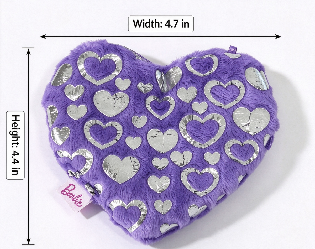 Doll Cutie Reveal Plush Purse Heart Carry Bag