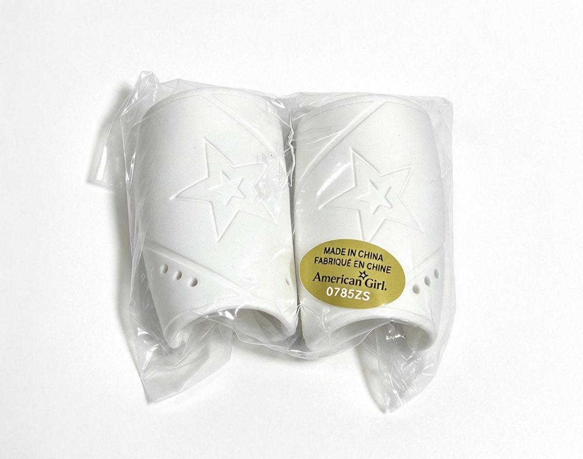 White Star Shin Guards FOR 18'' DOLL