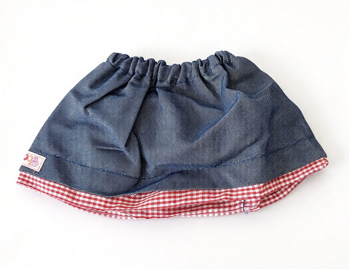 Our Generation Denim Skirt with Red Gingham Trim for 18" Doll