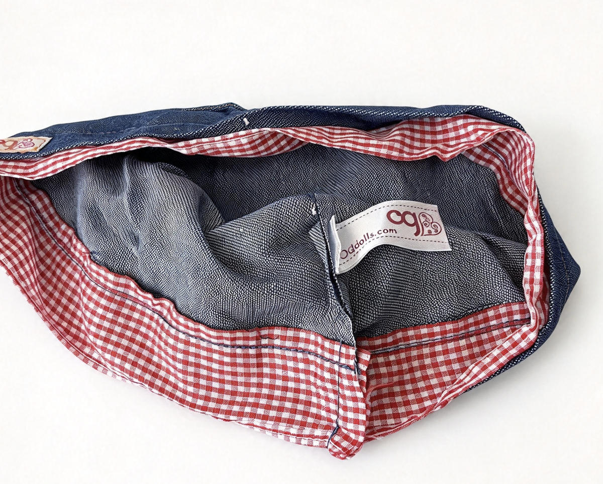 Our Generation Denim Skirt with Red Gingham Trim for 18" Doll