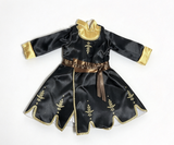 Black Gold Embroidery Formal Dress FOR 14.5'' DOLL