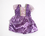 Purple Pink Glitter Puff Sleeve Princess Dress FOR 14'' DOLL