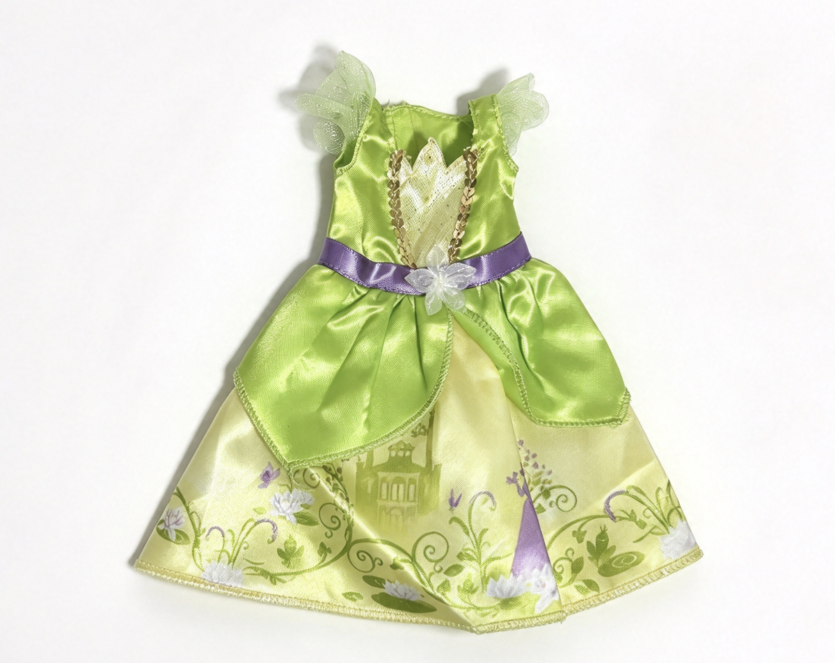 Green Yellow Floral Princess Dress FOR 14'' DOLL