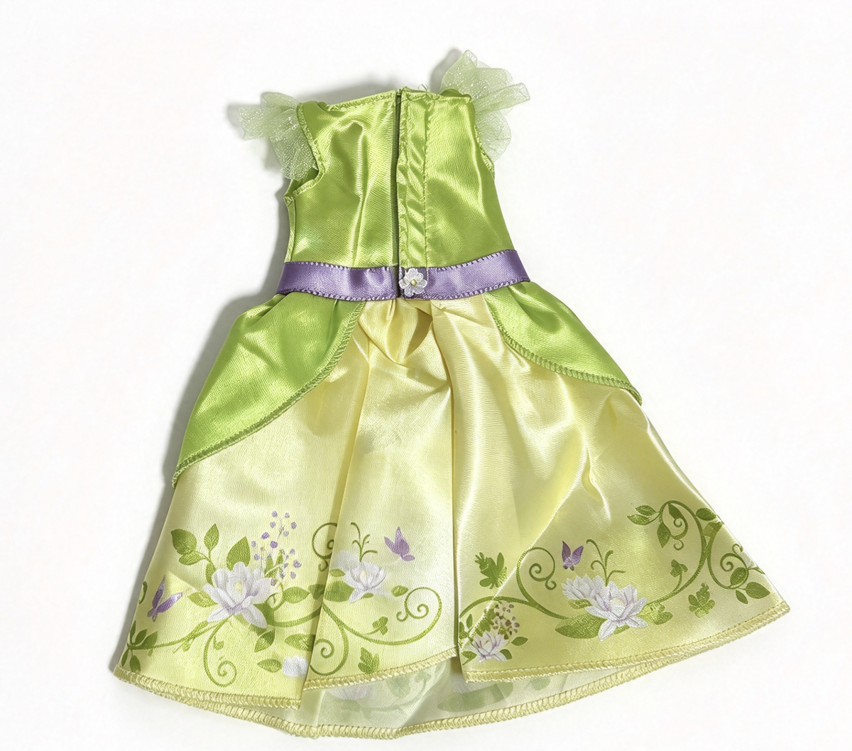 Green Yellow Floral Princess Dress FOR 14'' DOLL