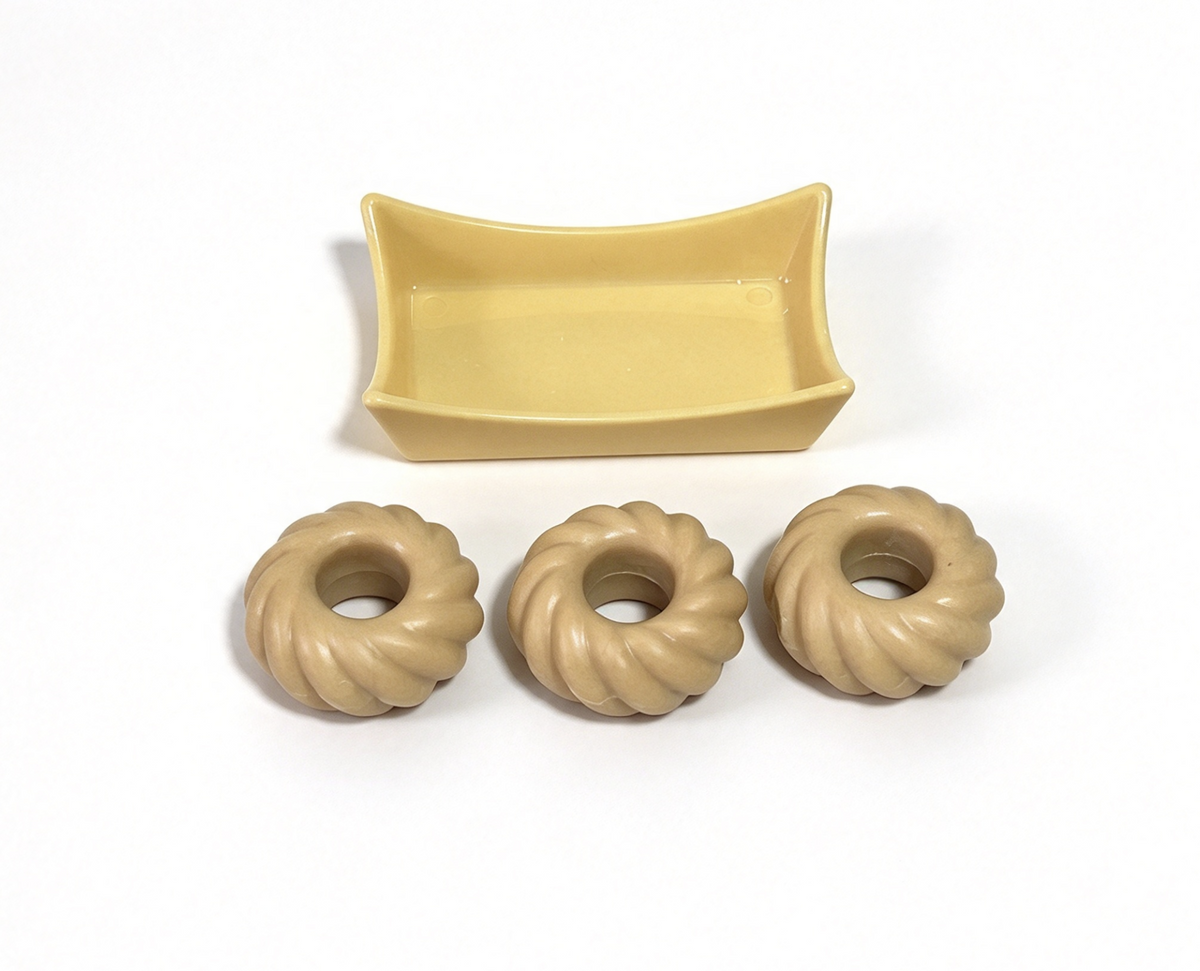 Our Generation Twisted Donut Food Set With Yellow Tray For 18'' Doll