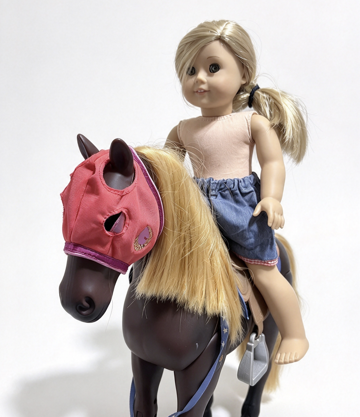 Our Generation Orange Embroidered Horse Fly Veil For 18'' Doll Horse