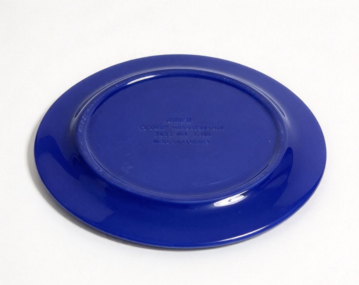 Blue Speckled Plate For 18'' Doll