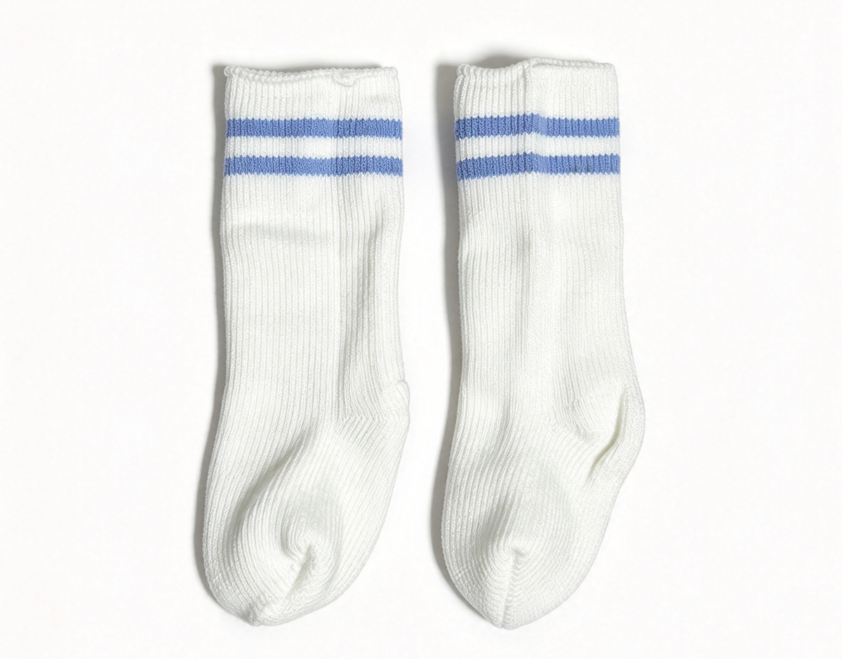 White Socks With Two Blue Stripes FOR 18'' DOLL Go for the Goal Soccer Outfit