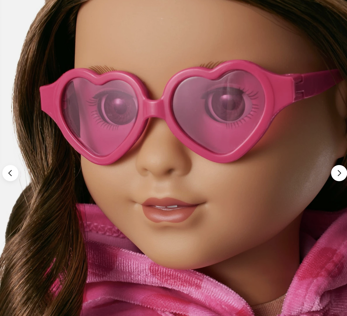 Red Heart-Shaped Sunglasses FOR 18'' Doll Pink Hearts Hoodie Dress Outfit