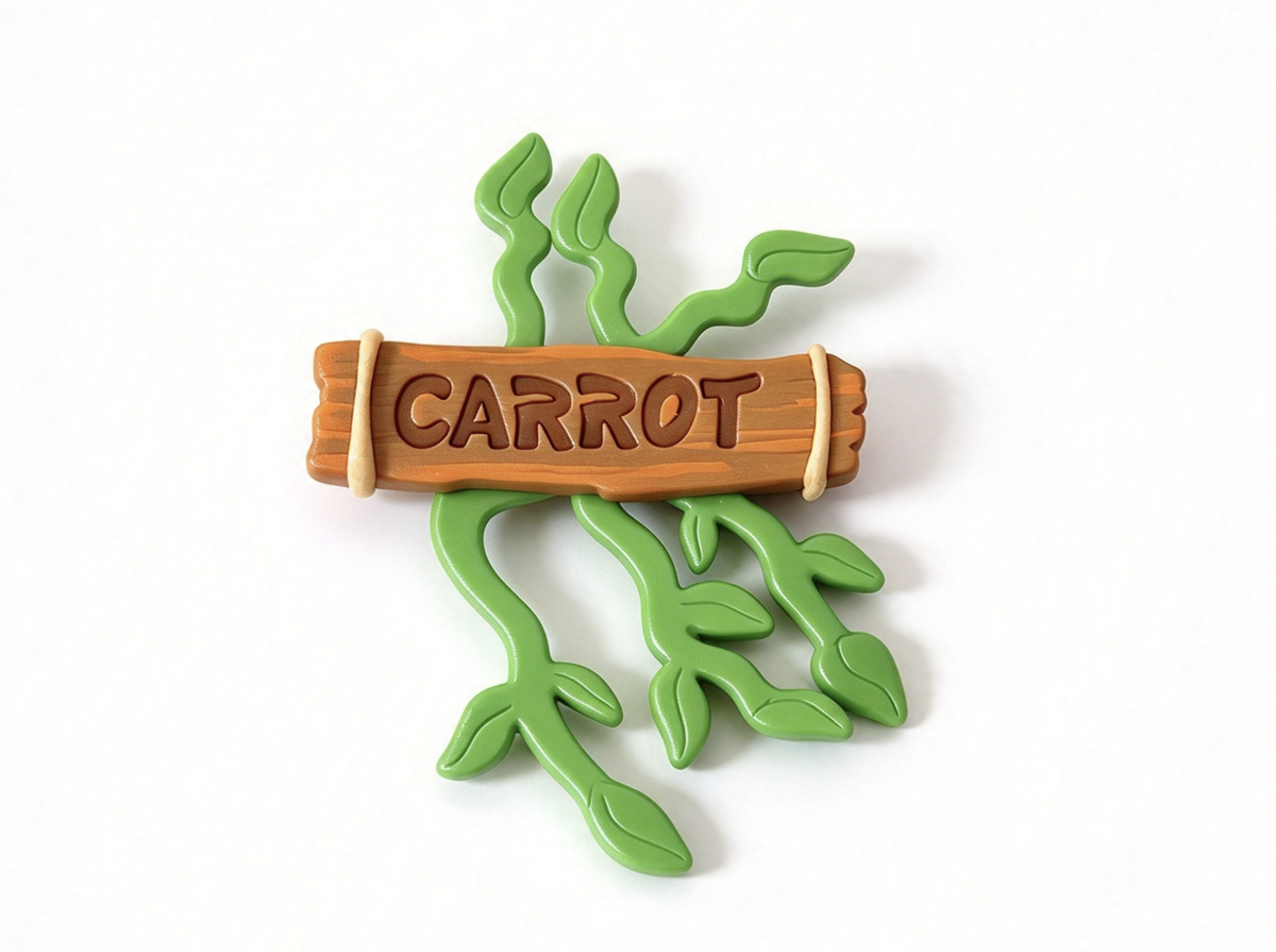 Carrot Vine Sign FOR 14.5'' Doll Carrot & Hutch Set