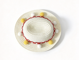 Pom Pom Straw Hat FOR 18'' Doll Summer Accessory