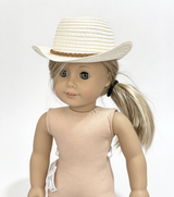 Brown Braid Cowboy Straw Hat FOR 18'' Doll Accessory